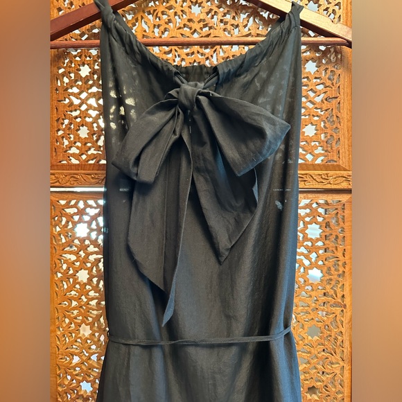 🚺 GAP silk blend black halter dress with cream chevron pattern - Picture 8 of 13